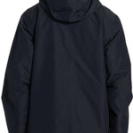 DC Servo Insulated Jacket - A black insulated jacket with a hood, featuring a zippered front and two side pockets.