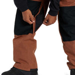 DC Shadow Shell Bib Pants 2024 - Black bib pants with a subtle gray pattern on the lower legs and black straps.