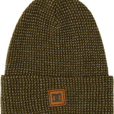 DC Sight Beanie 2023 - A brown beanie with a small, tan logo featuring "DC" in gray letters and a star above the letter C.