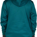 DC Snowstar Fleece Hoodie 2023 - A dark green fleece hoodie with a hood and drawstring, featuring a small white logo on the left chest area.
