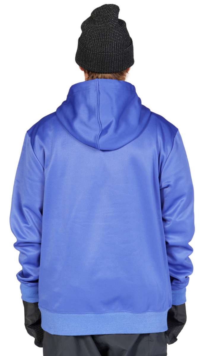 DC Snowstar Fleece Hoodie 2023 - A royal blue fleece hoodie with a kangaroo pocket and drawstring hood.