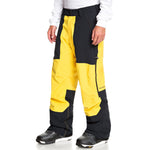 DC Squadron Shell Pants 2021 - Black pants with yellow accents on side pockets, belt loops and zipper fly.