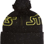 DC Star Wars Chester Beanie 2023 - Black beanie with yellow embroidered Star Wars logo on front and back.