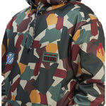 DC Star Wars Snowstar Fleece Hoodie 2023 - A multicolored hoodie with a repeating pattern of stars and planets from the Star Wars franchise.