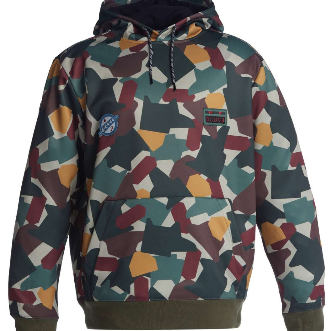 DC Star Wars Snowstar Fleece Hoodie 2023 - A dark gray hoodie with a white snowflake pattern and a small, stylized Star Wars logo on the left chest area.