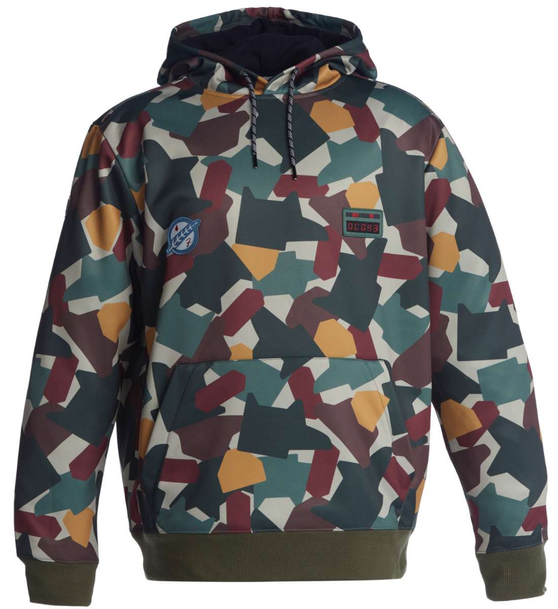 DC Star Wars Snowstar Fleece Hoodie 2023 - A dark gray hoodie with a white snowflake pattern and a small, stylized Star Wars logo on the left chest area.