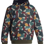 DC Star Wars Snowstar Fleece Hoodie 2023 - A dark gray hoodie with a white snowflake pattern and a small, stylized Star Wars logo on the left chest area.