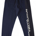 DC Static Sweatpants 2024 - Pair of navy blue sweatpants with a white drawstring and elastic waistband.