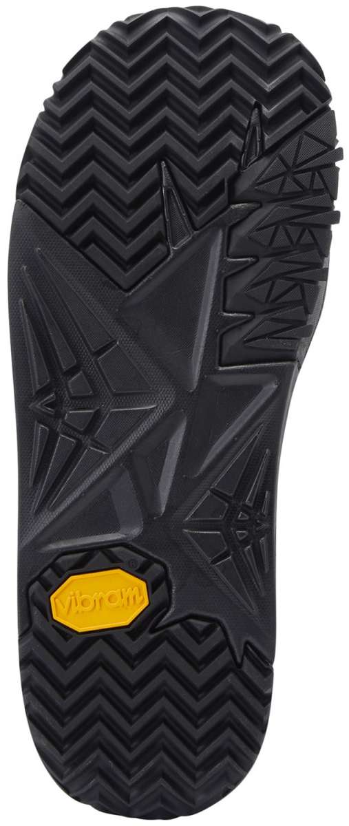 DC Transcend BOA Snowboard Boots 2024 - Black snowboard boots with a textured rubber outsole and silver metal hardware.