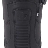 DC Transcend BOA Snowboard Boots 2024 - Black boots with a textured rubber toe cap and a black strap on top.