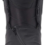 DC Transcend BOA Snowboard Boots 2024 - Black snowboard boots with a round, black BOA dial on top.