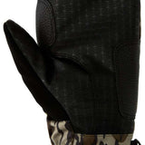 DC Tribute Mitt 2023 - A black mitt with a textured pattern on the palm, featuring a camouflage design at the wrist and thumb area.