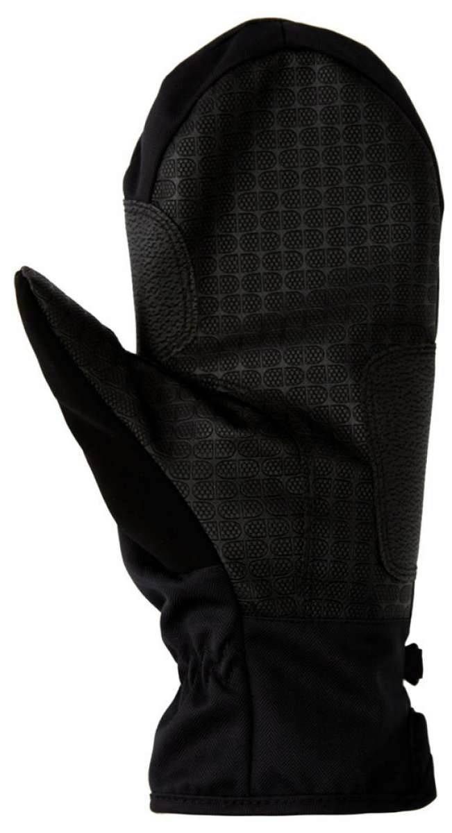 DC Tribute Mitt 2023 - Black mitt with a textured pattern on the palm side, featuring a black strap and buckle closure at the wrist.