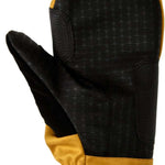 DC Tribute Mitt 2023 - Black mitt with a textured pattern on the palm, featuring a black strap and a black pull tab at the wrist.