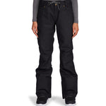 DC Women's Viva Shell Pant 2022 - Black snow pants with a subtle white stripe pattern on the side of the leg.