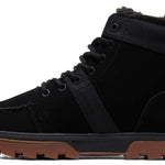 DC Woodland Boots 2024 - Black boots with a rugged sole and laces.