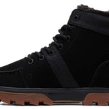 DC Woodland Boots 2024 - Black boots with a rugged sole and laces.