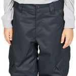 DC Youth Banshee Insulated Pant 2024 - Black snow pants with a subtle white pattern on the side of the leg.