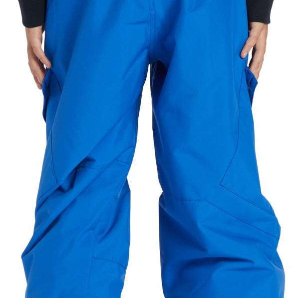 DC Youth Banshee Insulated Pant 2024 - Black insulated snow pants with a zippered pocket on the side of one leg.