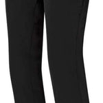 Descente Women's Giselle Insulated Pant 2024 - Black insulated ski pants with a zippered pocket on the right thigh and two silver buttons at the waistband.