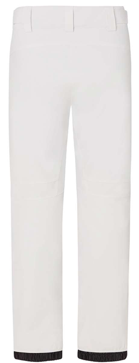 Descente Women's Nina Insulated Pant 2023 - White snow pants with a black stripe on the side of one leg.