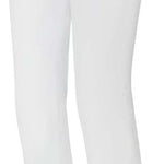 Descente Women's Nina Insulated Pant 2023 - White snow pants with two gray buttons on the waistband.