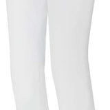 Descente Women's Nina Insulated Pant 2023 - White snow pants with two gray buttons on the waistband.