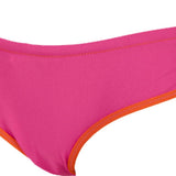 Arena Ladies' Directus Racer Bikini Bottom Swimsuit - A pink swimsuit with a darker pink stripe on the side and a small logo on the hip.