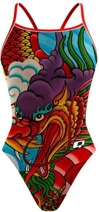 Q Swimwear Ladies' Dragon Sunback Tank One-Piece Swimsuit