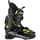 Dynafit Radical 110 - Black ski boot with yellow accents and a textured pattern on the side.