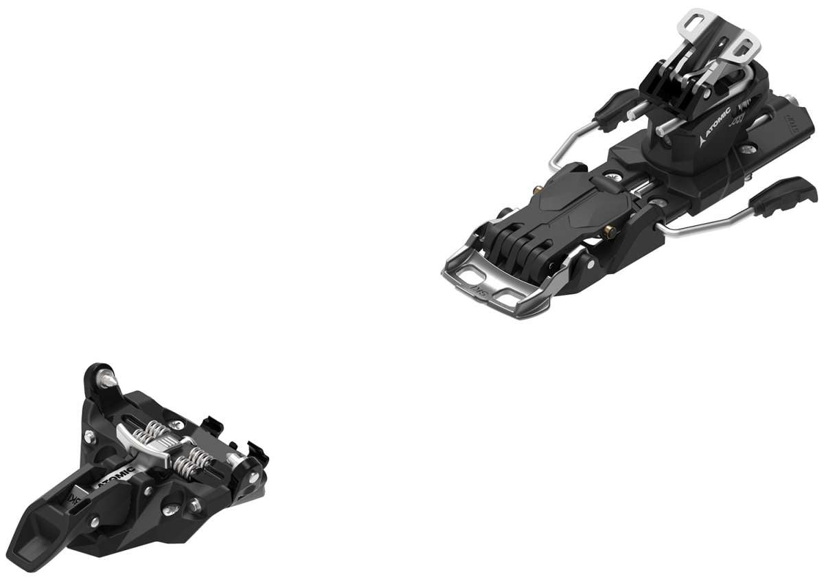 Atomic Backland Summit 12 Ski Binding - Black ski binding with silver hardware and a black plastic base plate.