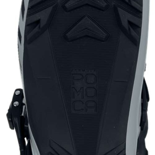 Dynafit Ladies Radical 100 Ski Boots 2024 - Black ski boots with a silver logo on the side and a red strap.