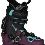 Dynafit Ladies Radical Pro 110 Ski Boots 2024 - Black ski boot with light blue accents and a textured purple sole.