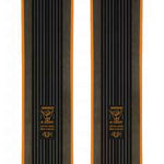 Dynafit Radical 107 Skis 2024 - Black skis with yellow and orange accents, featuring a distinctive "Radical" logo on top.