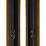 Dynafit Radical 107 Skis 2024 - Black skis with yellow and orange accents, featuring a distinctive "Radical" logo on top.
