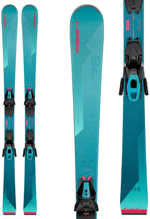 Elan Ladies Wildcat 76 System Ski With ELW 9.0 Ski Bindings 2023-2024