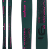 Elan Playmaker 91 Skis 2024 - Black skis with pink lettering and logo.