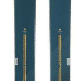 Elan Ripstick 106 Flat Ski 2022-2023 - A dark gray ski with a yellow logo and text on top, featuring a flat shape.