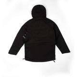 Endeavor 3L Patrol Cargo Anorak 2023 - Black anorak with a hood and two zippered cargo pockets on the front.