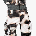 Endeavor 3L Shelter Removable Bib Pants 2024 - Black bib pants with a subtle white pattern and black drawstring at waist.