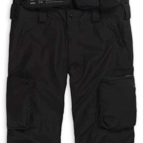 Endeavor 3L Shelter Removable Bib Pants 2024 - Black bib pants with adjustable suspenders and multiple pockets.