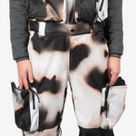 Endeavor 3L Shelter Removable Bib Pants 2024 - Black bib pants with a subtle white pattern and black drawstring at waist.