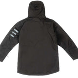Endeavor 3L Shelter Shell Jacket 2023 - A black jacket with three reflective stripes on the left sleeve.