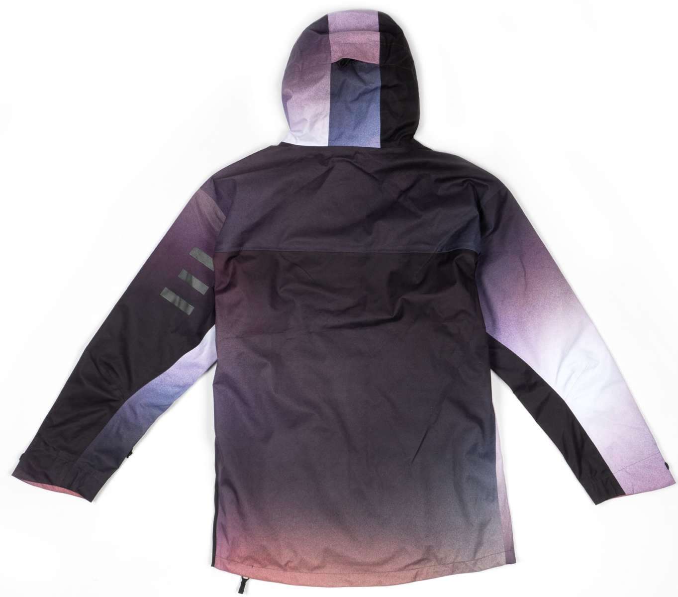 Endeavor 3L Shelter Shell Jacket 2023 - A black jacket with a subtle purple gradient on the hood and sleeves.