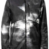 Endeavor 3L Shelter Shell Jacket 2023 - A black jacket with a subtle white pattern and neon yellow zipper pull.
