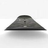 Endeavor Live Snowboard 2024 - A black snowboard with a subtle white pattern of wavy lines and geometric shapes.