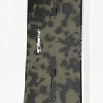 Endeavor Live Snowboard 2024 - A black snowboard with a white logo on top and a white stripe along the bottom edge.