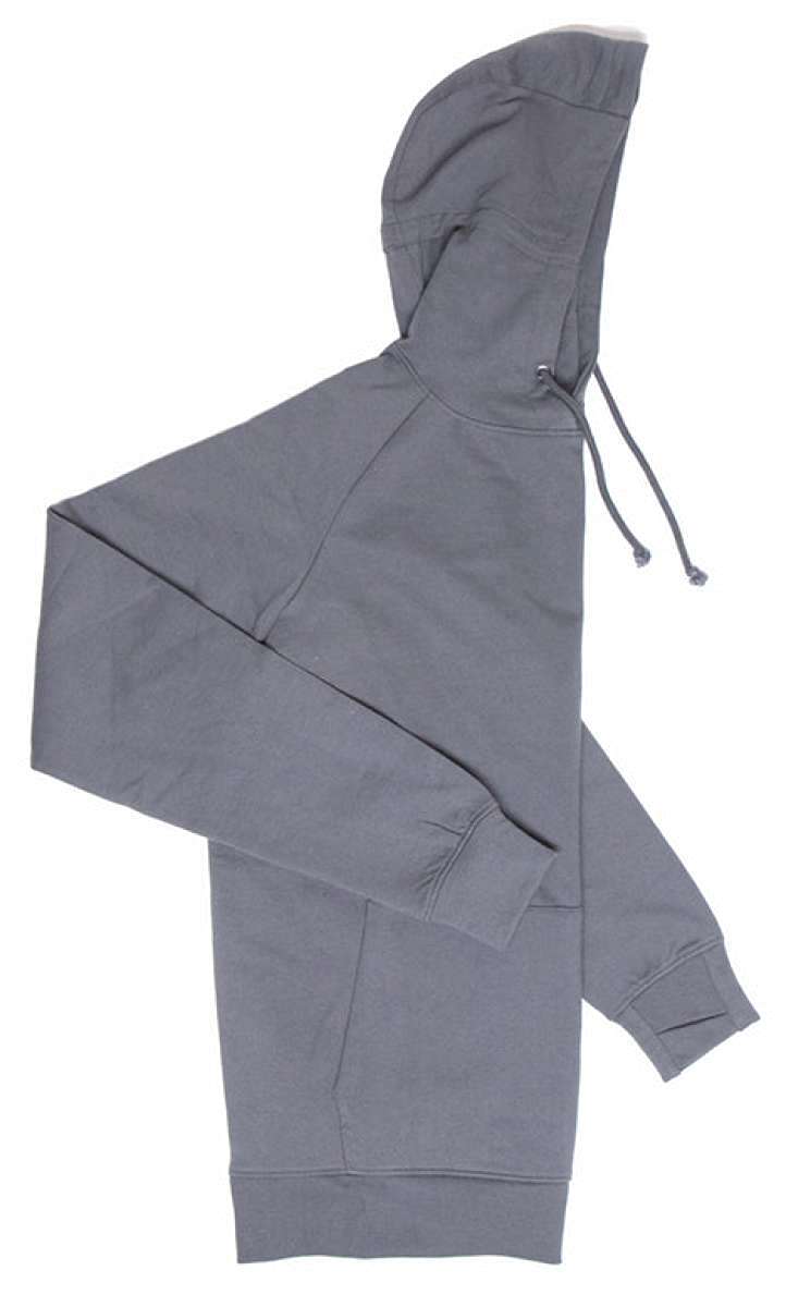 Endeavor Ops Riding Hoodie Organic Cotton 2023 - A grey hoodie with a drawstring hood and two zippered pockets on the front.