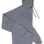 Endeavor Ops Riding Hoodie Organic Cotton 2023 - A grey hoodie with a drawstring hood and two zippered pockets on the front.