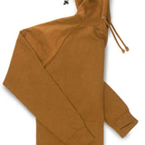 Endeavor Ops Riding Hoodie Organic Cotton 2023 - A tan hoodie with a drawstring hood and two zippered pockets on the front.